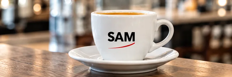 Caffetteria professionale con tazza SAM