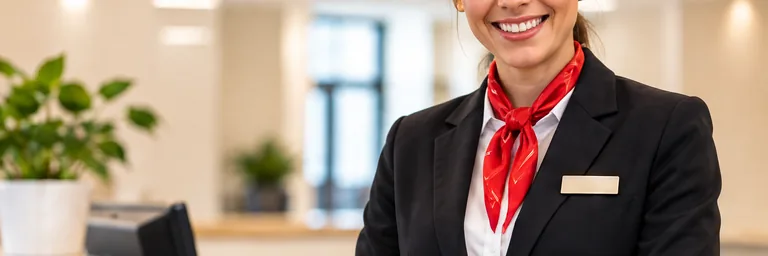 Professionista dell’accoglienza in uniforme